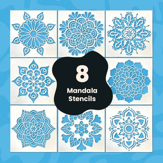 Mandala Stencils Pack - 8pcs