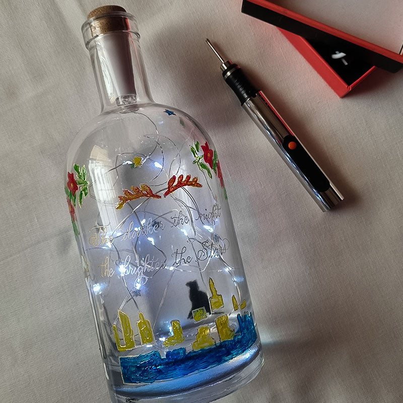 Project Kit: Engrave a Glass Bottle Lamp