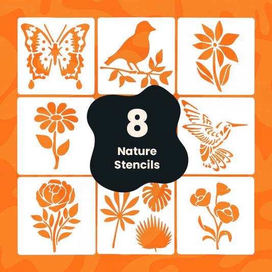 Natural Stencils Pack - 8pcs